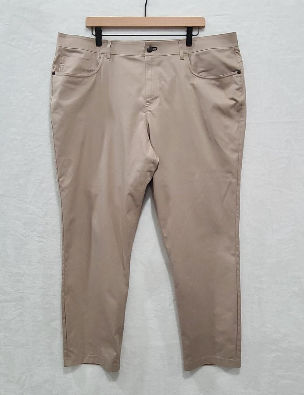 Public Rec Mens Dealmaker 5-Pocket Pants Tan Stretch Golf Workday Chino 42x32